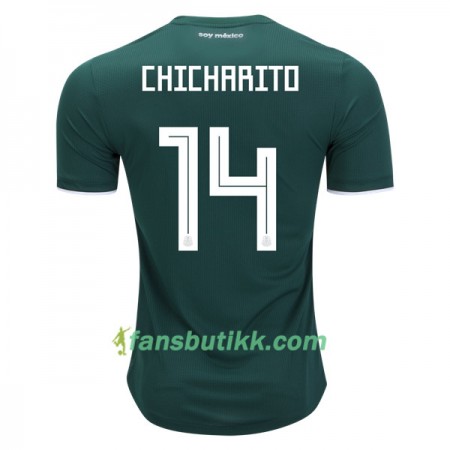 Fotball-VM 2018 Mexico drakt Chicharito 14 Hjemmetrøye